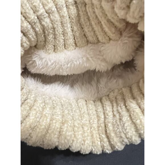 NWOT Altar’d State Fleece Lined Knit Pom Pom Hat One Size Leopard Washable - Picture 2 of 5